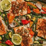 Jamie Oliver salmon tray bake 30 Minute meals
