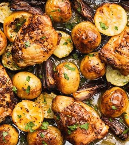 Jamie Oliver Chicken Traybake with Potatoes