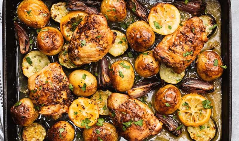 Jamie Oliver Chicken Traybake with Potatoes
