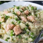 Jamie Oliver Salmon and Pea Risotto