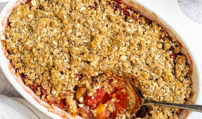 Jamie Oliver rhubarb and ginger crumble