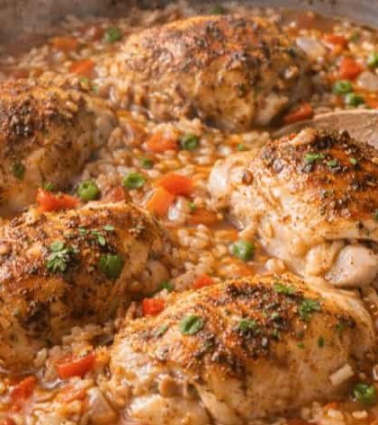 Jamie Oliver Chicken Thighs and Rice