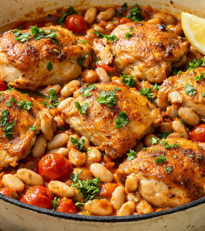 Jamie Oliver Chicken and Cannellini Beans