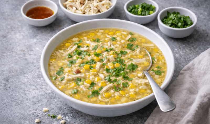 Jamie Oliver Chicken and Sweetcorn Soup