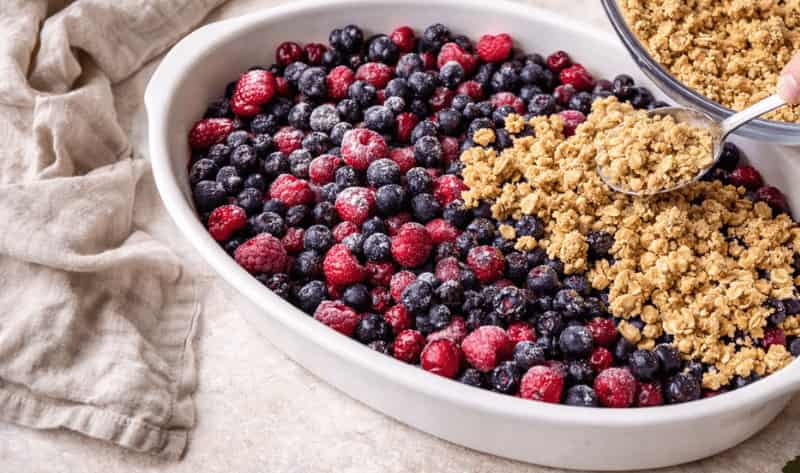 Jamie Oliver Frozen Berry Crumble