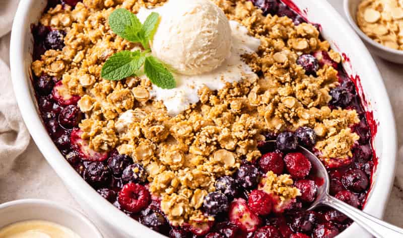 Jamie Oliver Frozen Berry Crumble