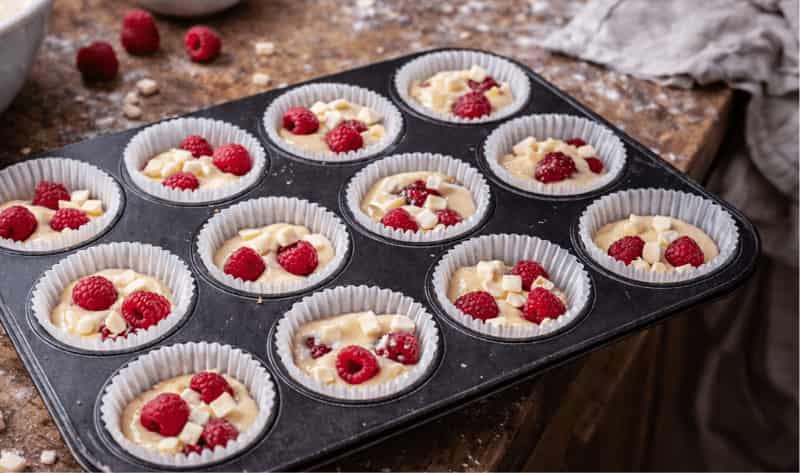 Jamie Oliver Raspberry And White Chocolate Muffins