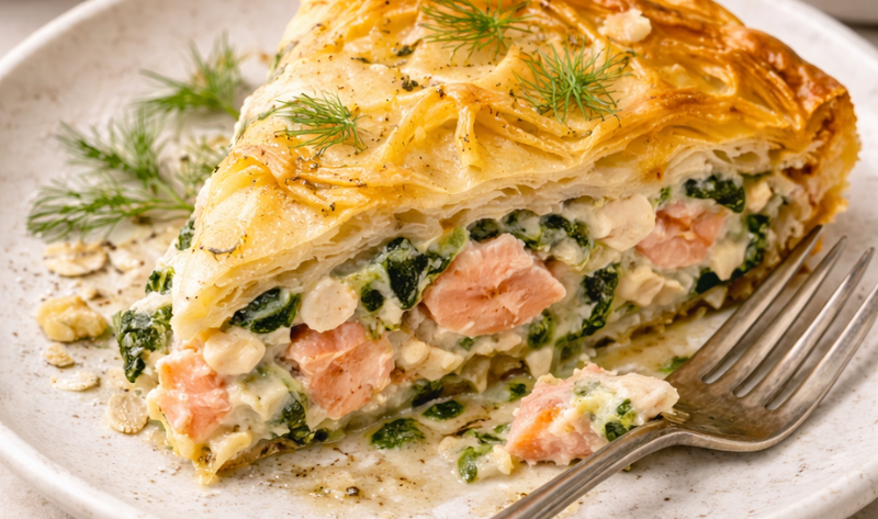 Jamie Oliver Salmon Filo Pie