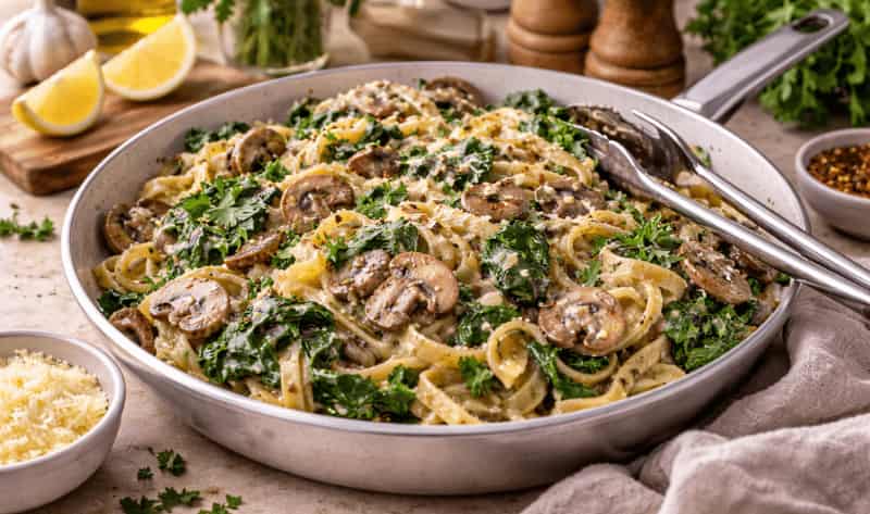 Jamie Oliver Spinach And Mushroom Pasta
