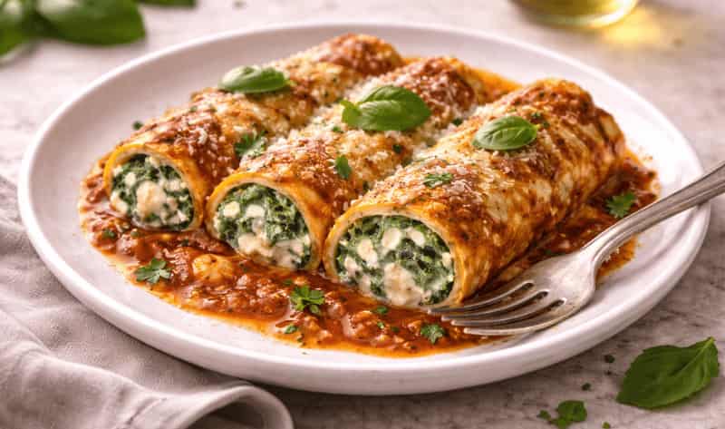 Jamie Oliver Spinach and Ricotta Cannelloni
