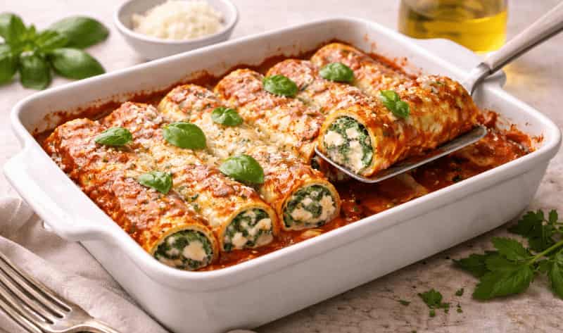 Jamie Oliver Spinach and Ricotta Cannelloni