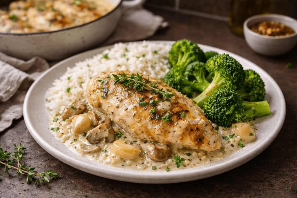 Jamie Oliver Creamy Garlic Chicken