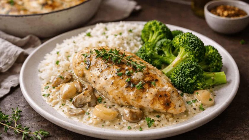 Jamie Oliver Creamy Garlic Chicken