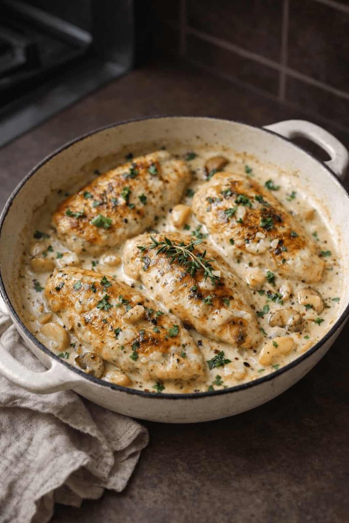 Jamie Oliver Creamy Garlic Chicken
