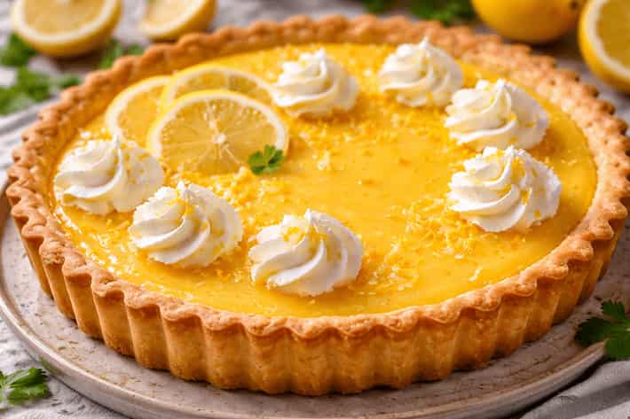 Jamie Oliver Lemon Curd Tart.