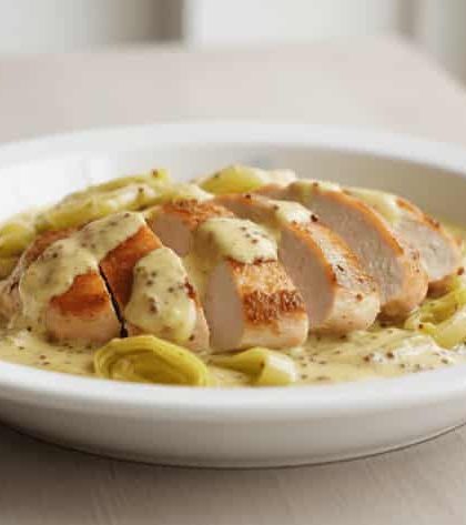 Jamie Oliver Chicken with Mustard and Leeks (30 Minute Meals