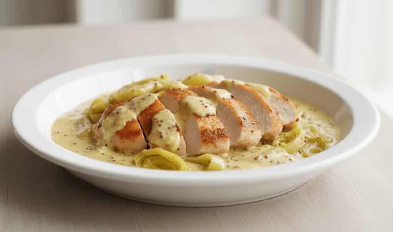 Jamie Oliver Chicken with Mustard and Leeks (30 Minute Meals