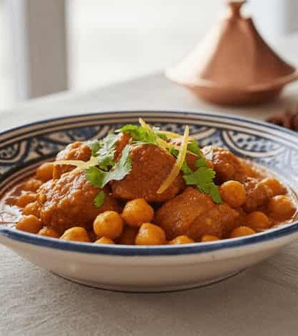 Jamie Oliver Moroccan lamb with chickpeas