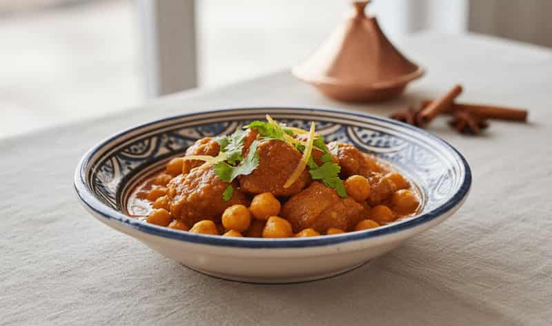Jamie Oliver Moroccan lamb with chickpeas