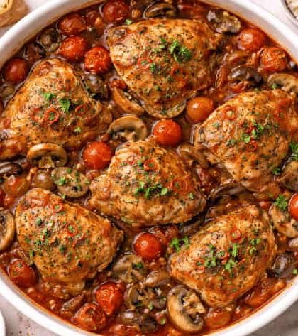 Jamie Oliver Mushroom and Chicken Cacciatore