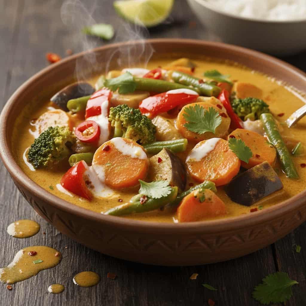 Jamie Oliver vegetable curry with coconut milk