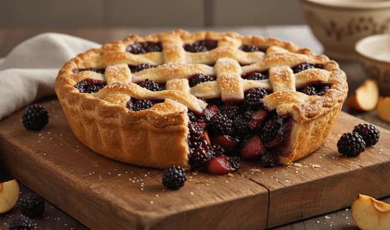 Jamie Oliver Apple and Blackberry Pie