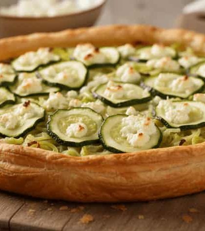 Jamie Oliver Leek, Feta and Courgette Tart