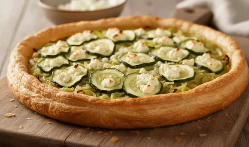 Jamie Oliver Leek, Feta and Courgette Tart