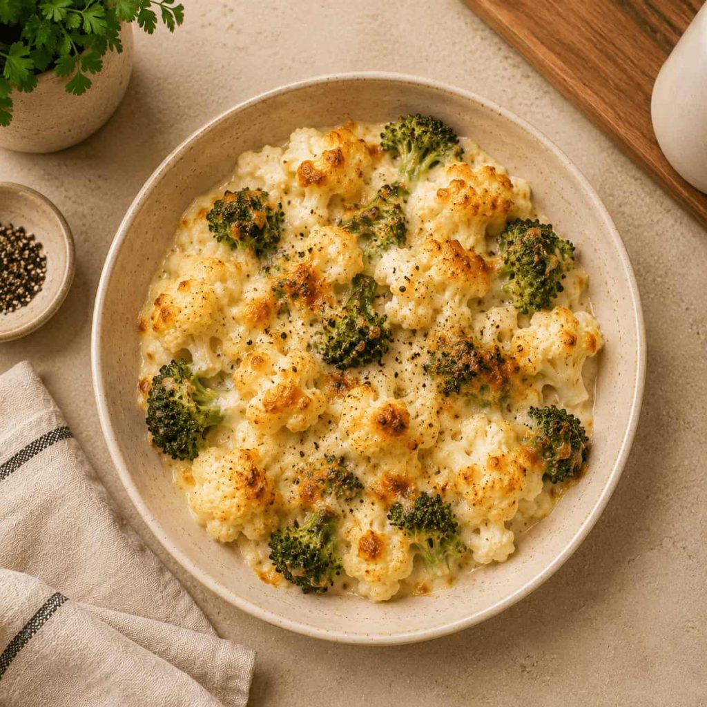 Jamie Oliver Cauliflower and Broccoli Cheese
