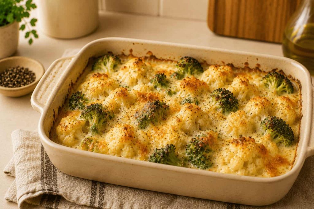 Jamie Oliver Cauliflower and Broccoli Cheese