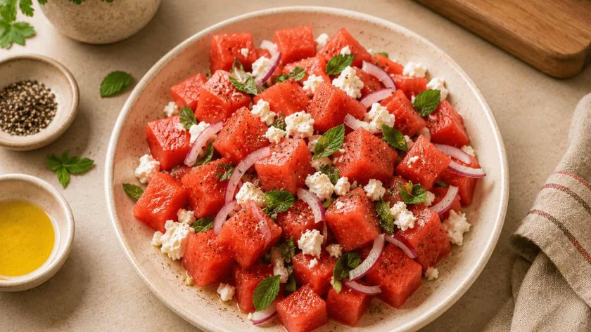 Jamie Oliver 5-Ingredient Watermelon Salad