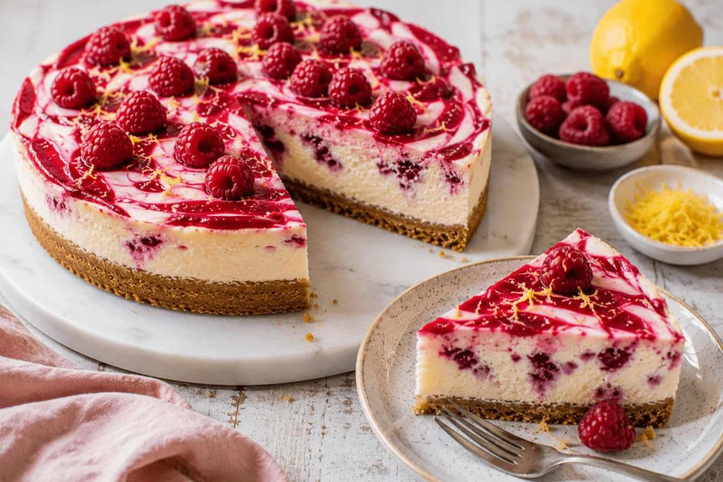Jamie Oliver Lemon and Raspberry Cheesecake