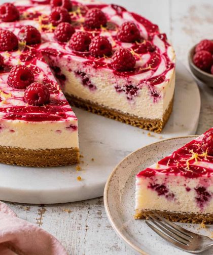 Jamie Oliver Lemon and Raspberry Cheesecake