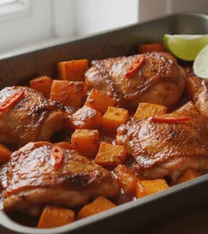 Jamie Oliver Thai Red Chicken & Squash Traybake