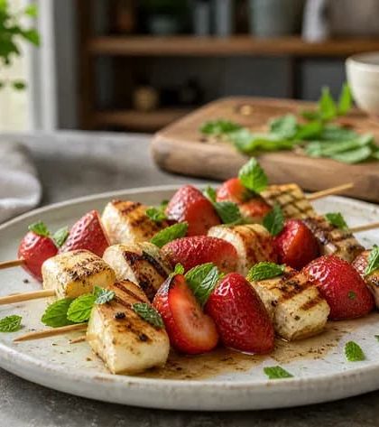 Jamie Oliver Halloumi And Strawberry Skewers